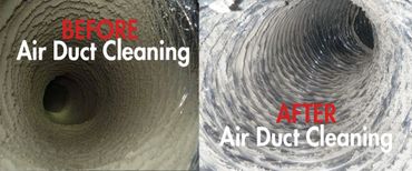 before and after duct cleaning