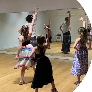 Students flamenco dancing at Amanda kupillas dance