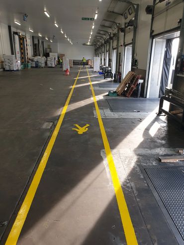 health and safety workplace transport coating northern ireland yellow lines line marking