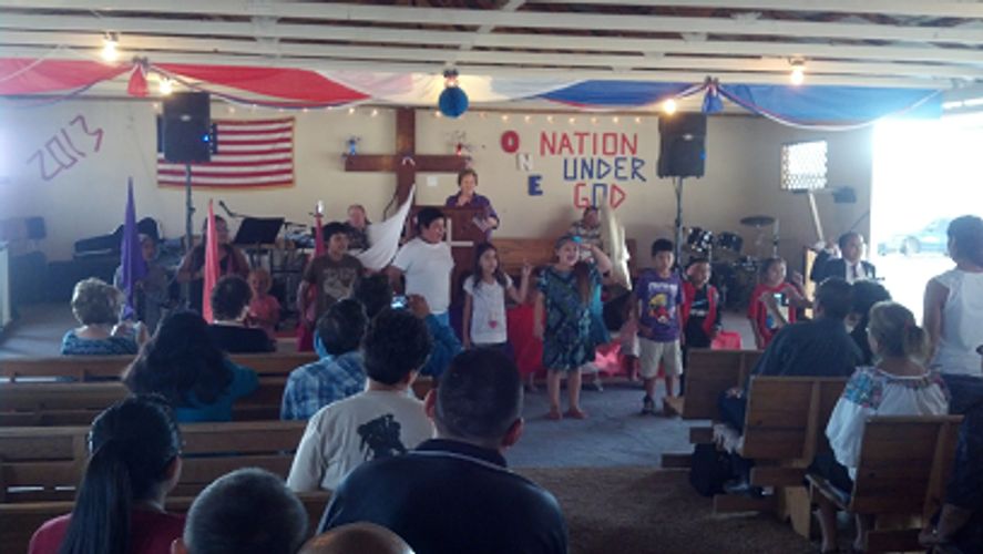 Children singing at CampMeeting