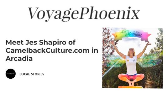 VoyagePhoenix article about Jes Shapiro, designer for CamelbackCulture.com