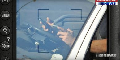 Distracted Driver Caught Using 2 phones while driving by TV News Reporter