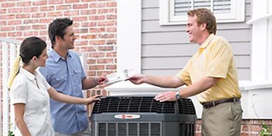 Installed heat pump happy customers