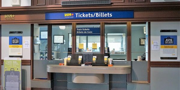 VIA Rail ticket booth