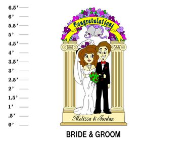 Bride & Groom Lawn Sign Congratulations (Name & Name)