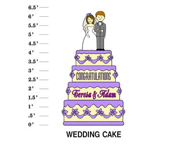 Wedding Cake Lawn Sign Congratulations (Name & Name)
