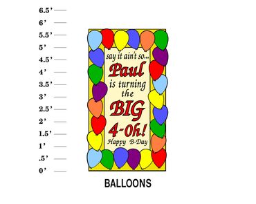 Balloon Say it ain't so name is turning the big #-oh! Happy B-Day