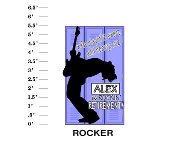 Rocker Lawn Sign We're playin it sweet and heavy cuz (Name) is rockin' retirement!