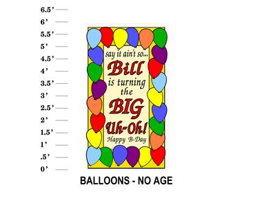 Balloon Say it ain't so name is turning the big uh-oh! Happy B-Day