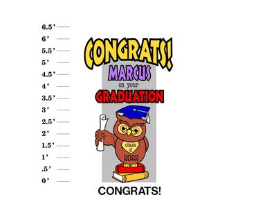 Congrats Owl Lawn Card Congrats (Name) on your Graduation Class of (Year)