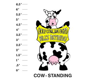 Cow - Standing Lawn Sign Holy Cow ... We Herd (Name)'s Retiring!