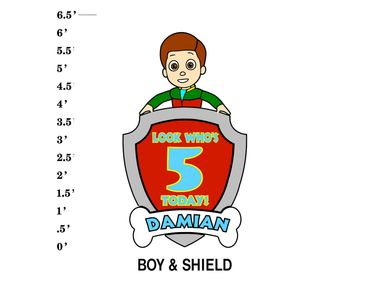 Paw Patrol Look-alike Birthday Lawn Sign Look Who's Age Today! Name
