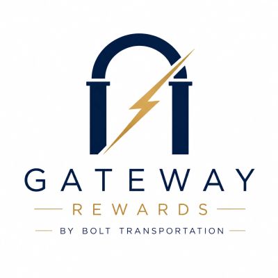 Logo of Gateway Rewards featuring two pillars and a lightning bolt.