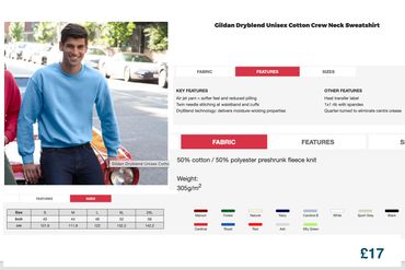 Embroidery service, Clacton, Essex, UK embroidered clothing, workwear, embroidered sweatshirt