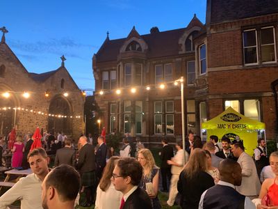 beer garden, engagement party, party food,