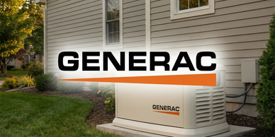 Generac outdoor generator beside house.