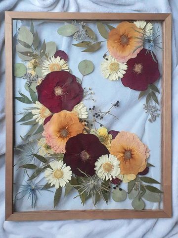 Pressed Flower Frame with bridal bouquet preservation