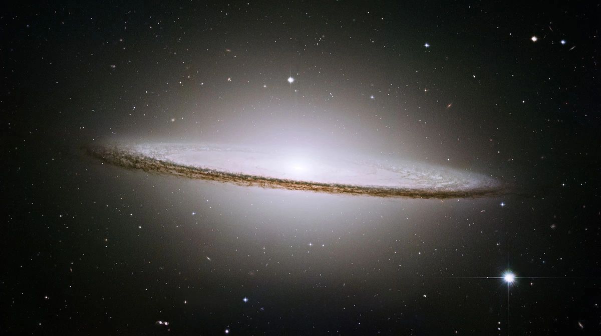 Sombrero Galaxy, named for its resemblance to a  high-topped Mexican hat, made of 800-billion stars