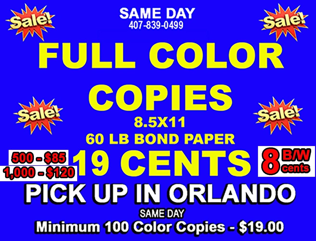 COLOR COPIES 19 cents SAME DAY
collegeparkcolorcopies.com