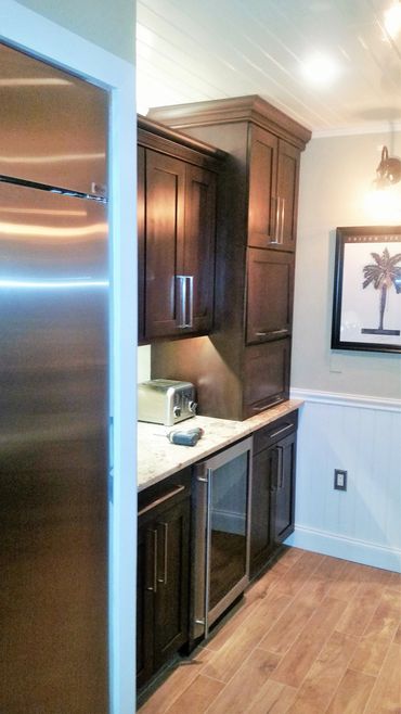 Menlo- Custom finished shaker style kitchen cabinets renovation!