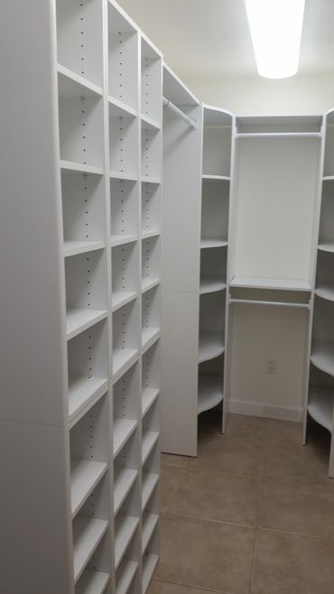 Ivory- Custom closet shelving installation