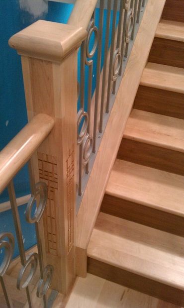 Custom engraved stair baluster!