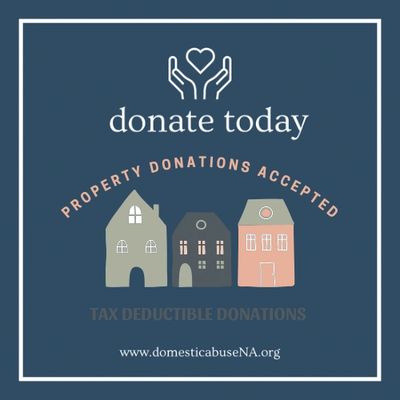 The picture is a call-to-action, urging kind-hearted individuals to consider donating their property.