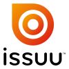 Issuu logo with orange and black text design.
