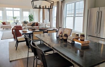 modern living room dining room kitchen sunroom interior design