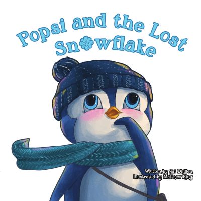 Cute penguin wearing a hat and scarf from a book cover.