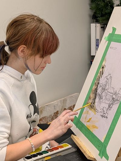 Privet lesson: a student asked for help making a gift for her sister.