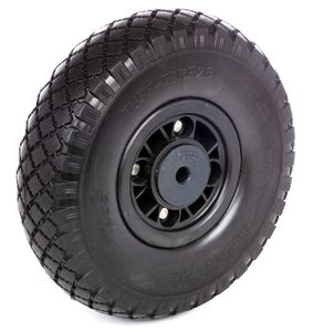 The All-Terrain Tire Tank Dolly® transports 300 pounds (136 kg) of scuba gear