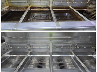 Before and after fryer guys cleaning