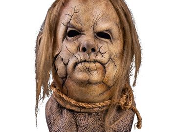Full latex mask of harold the scarecrow licensed mask from scary stories to tell in the dark.