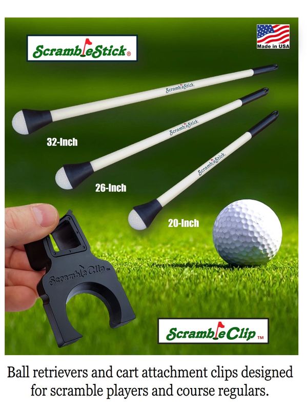 ScrambleStick Scramble Stick ball retriever golf cart accessory unique golf gifts accessories prizes