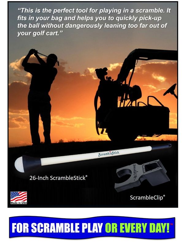 ScrambleStick Scramble Stick ball retriever golf cart accessory unique golf gifts accessories prizes