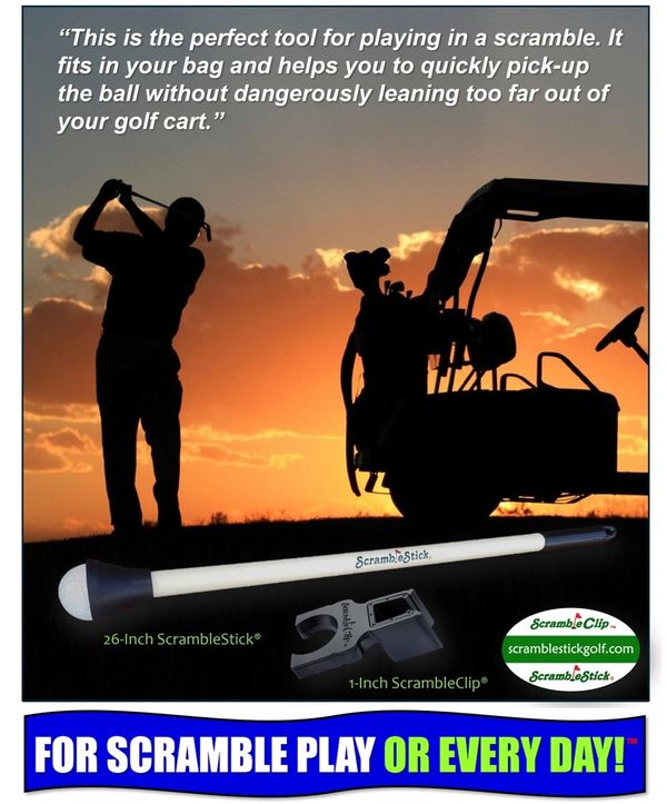 scramblestick scramble stick golf ball retriever picker-upper gimme grabber scramblepic scrambleclip