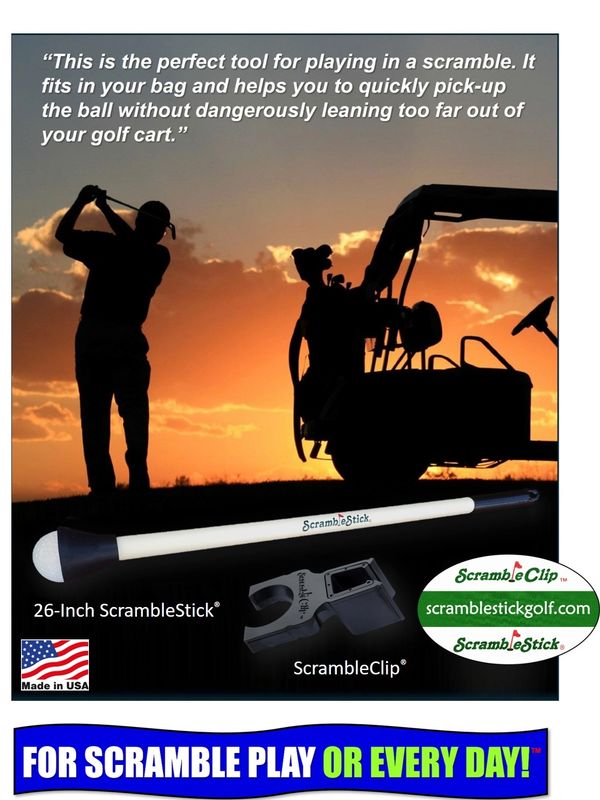 ScrambleStick Scramble Stick ball retriever grabber gimme grabber picker-upper ScrambleClip Clip USA