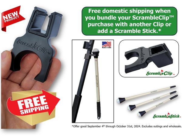 ScrambleStick ball retriever for retrieving golf balls USA free shipping promotion ScrambleleClip