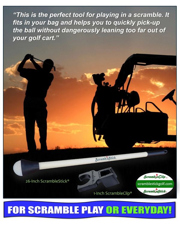 ScrambleStick ball retriever testimonials ScrambleStickGolf Made in USA ScrambleClip Scramble Stick