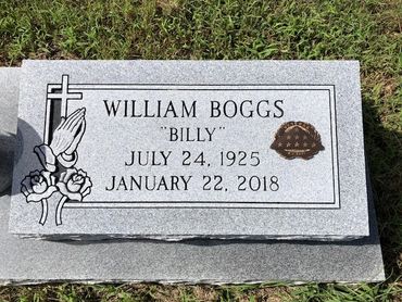 Bevel headstone with a cross design-Potomac Memorials