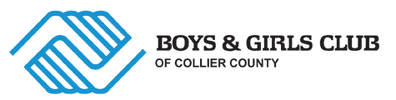 Multiple blue line mixed together as the logo for Boys & Girls Club of Collier County.