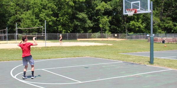 Two full size basketball courts