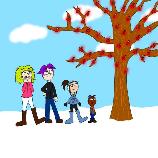 Cherry and her friends, (left to right), Bess, Ruther and Milo