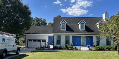 Exterior residential painters painted this home