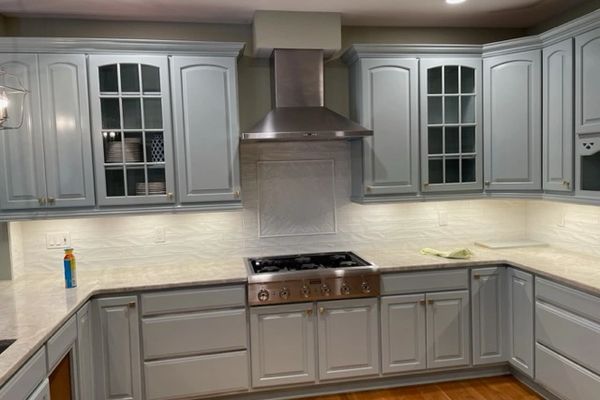 Newly painted kitchen cabinets by comprehensive painting