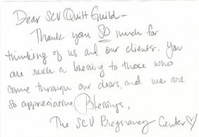 We donated flannel receiving blankets and burp cloths