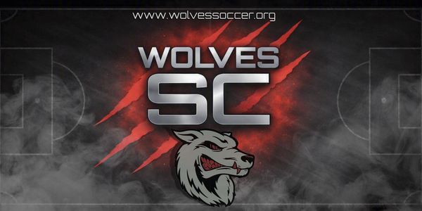 Wolves SC soccer team logo with fierce wolf and claw marks.