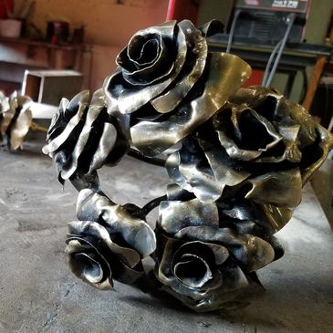 Brass brushed metal roses