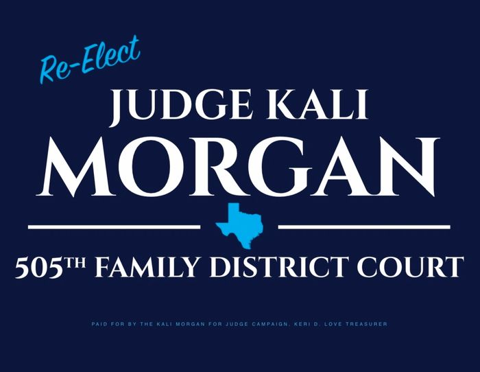 Re-Elect Judge Kali Morgan
505th Family District Court
Fort Bend County, TX